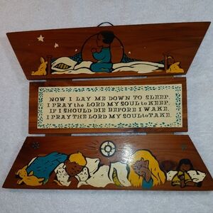 Vintage Childrens Nursery Prayer Plaque
